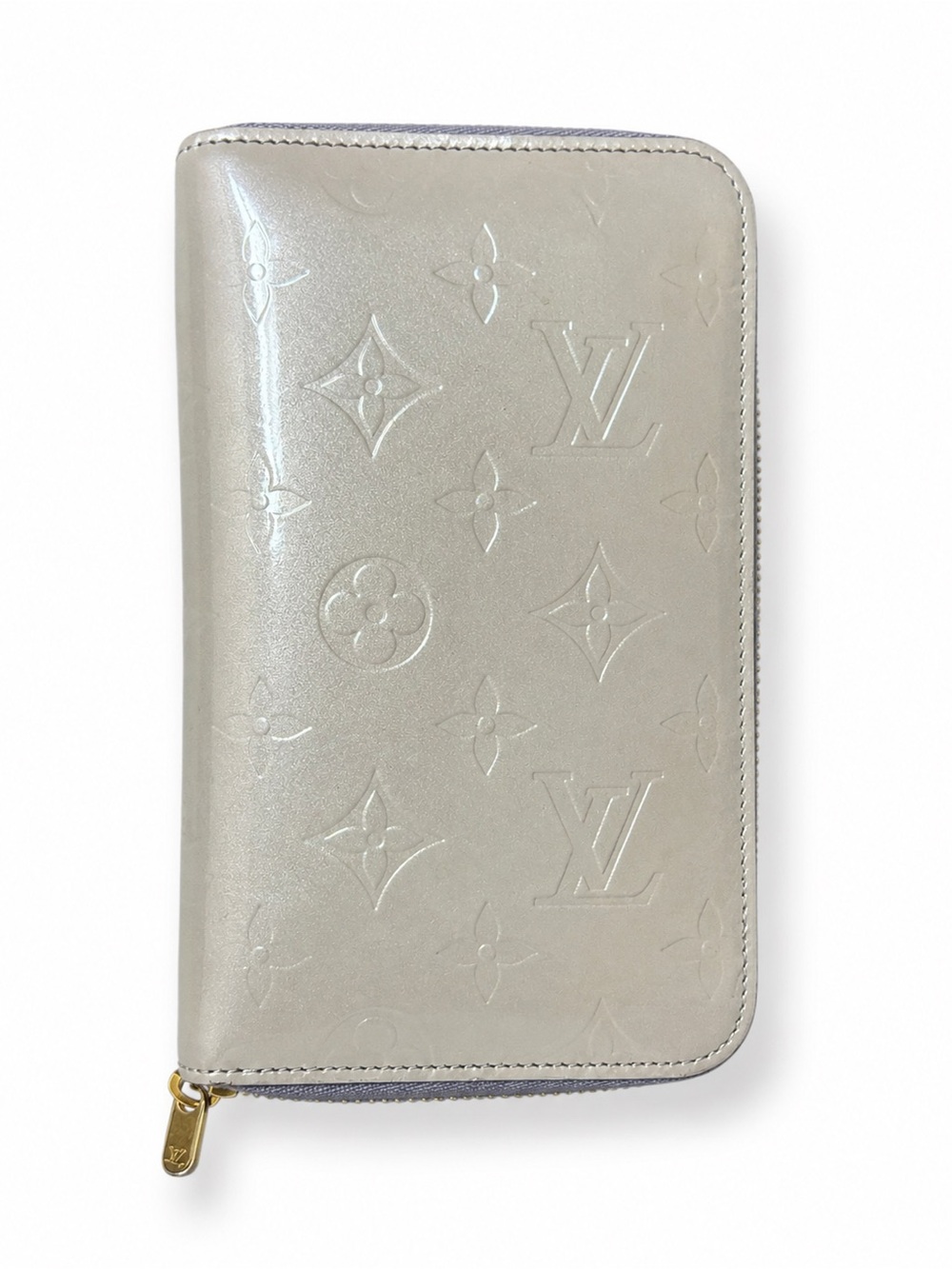 Louis Vuitton Blue Pearl Vernis continental Monogram Vernis Zip-Around Wallet